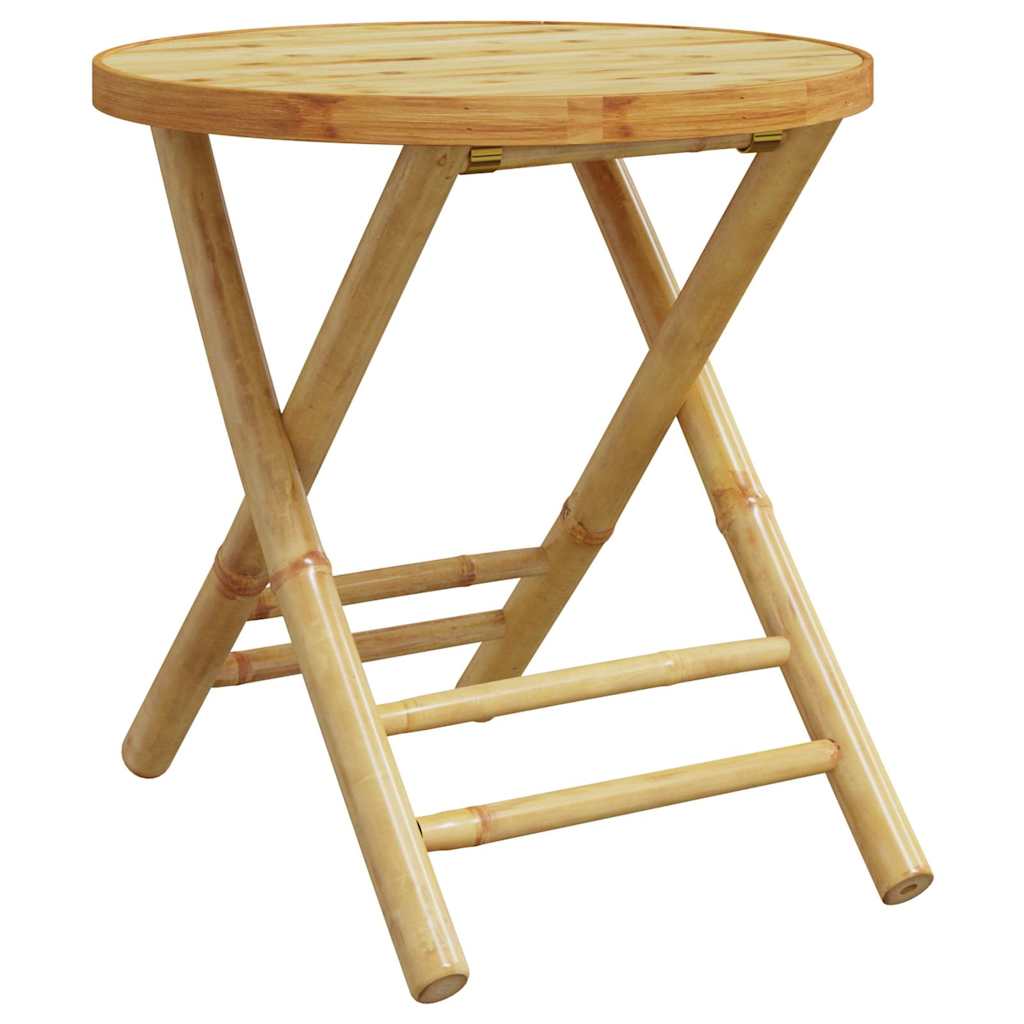 Vidaxl tuintafel inklapbaar ø 45x45 cm bamboe