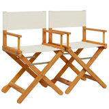 Vidaxl regisseursstoelen 2 st inklapbaar stof crèmewit