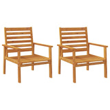 Vidaxl tuinfauteuil 2 stuks 66,5 x 65 x 81 cm massief acaciahout