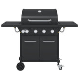 Vidaxl -Gasgrill mit 5 Brennern Pulver -bewegtem Stahl schwarz