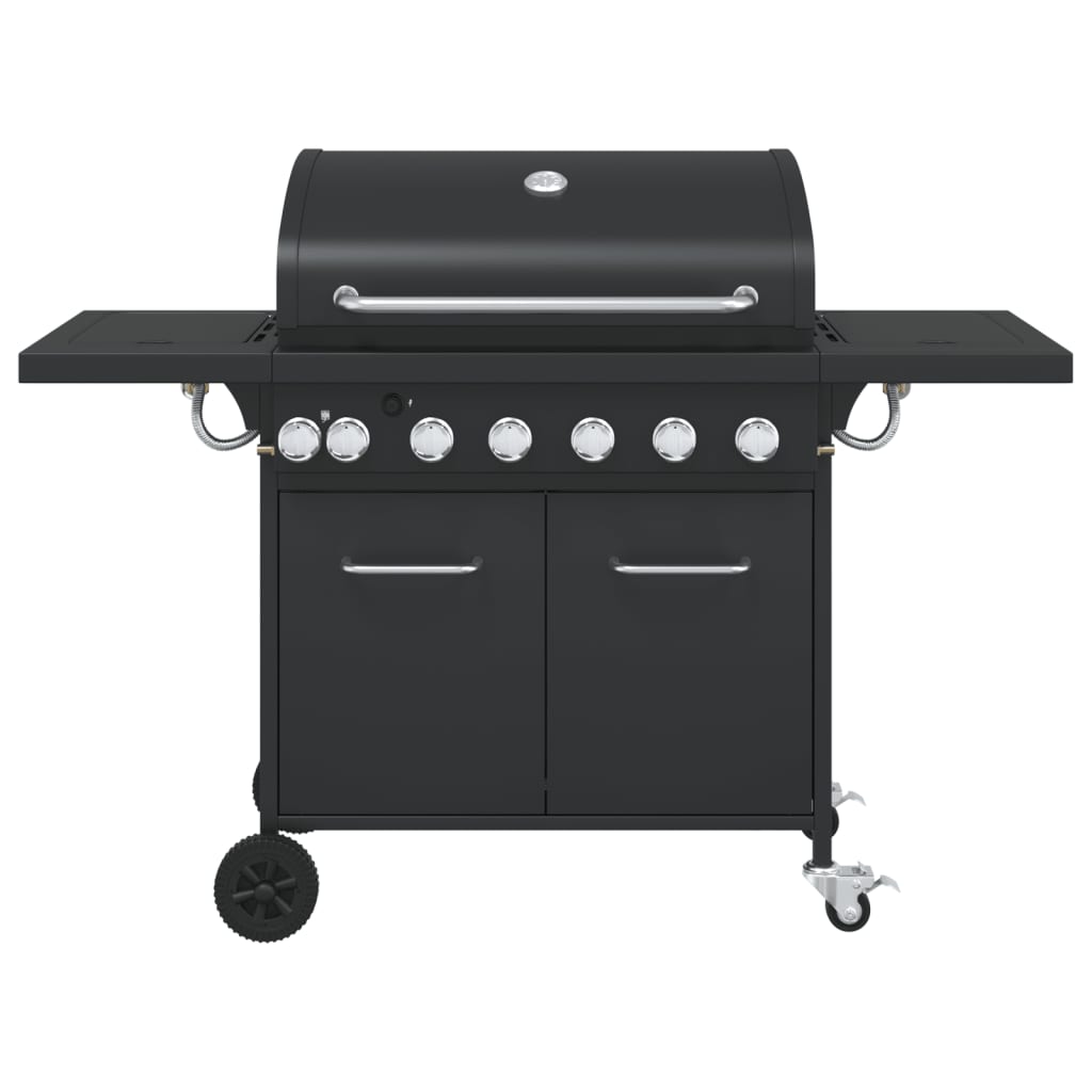 Vidaxl Gasbarbecue with 7 burners powder -coated steel black