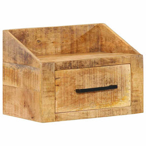 Vidaxl nachtkastje met lade bruin 40 x 30 x 30 cm massief mango hout