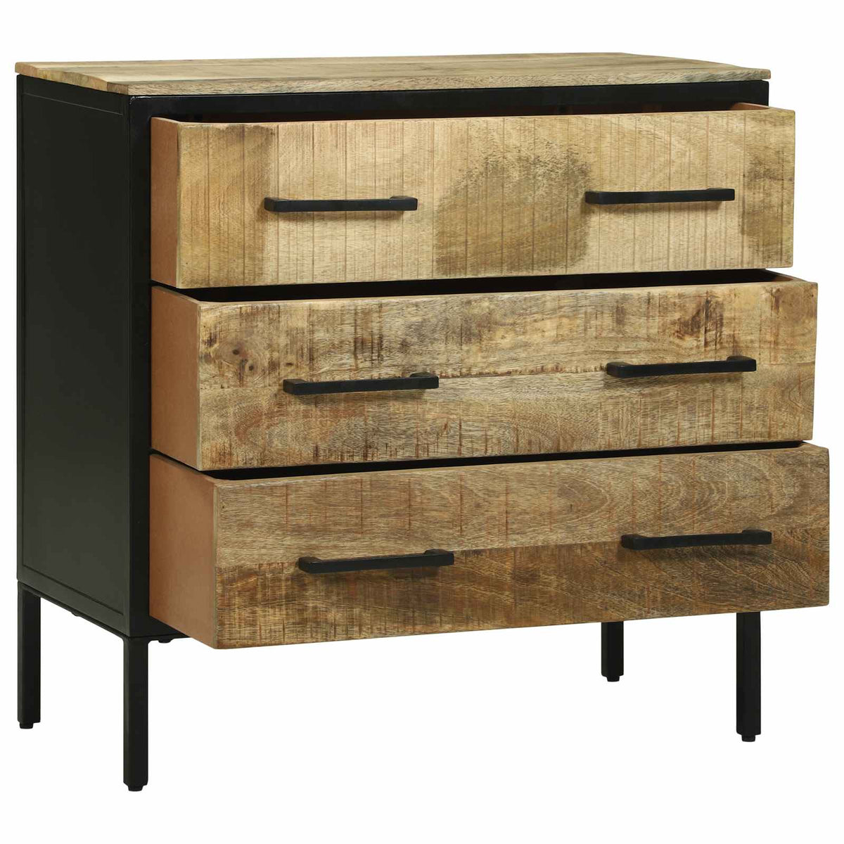 Vidaxl dressoir met lade 70 x 35 x 70 cm massief mangohout