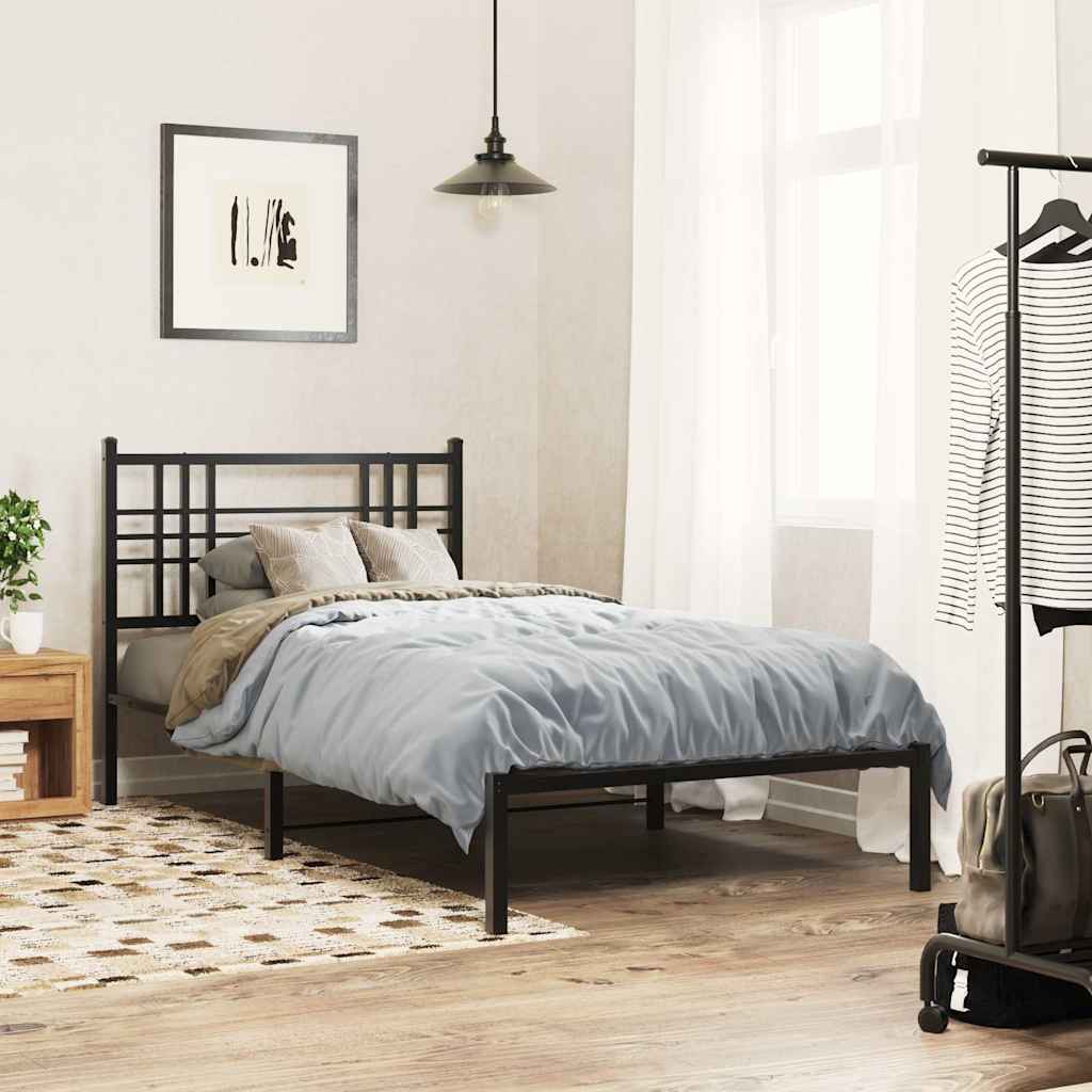 Vidaxl vervangend hoofdbord 100 cm metaal zwart