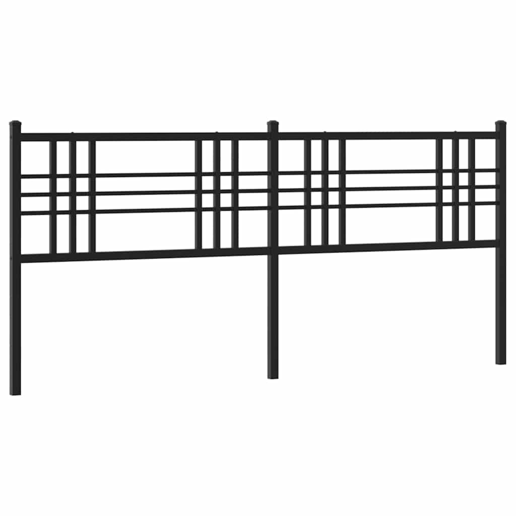Vidaxl vervangend hoofdbord 193 cm metaal zwart