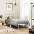 Vidaxl bedframe met hoofdbord zonder matras metaal wit 75x190 cm