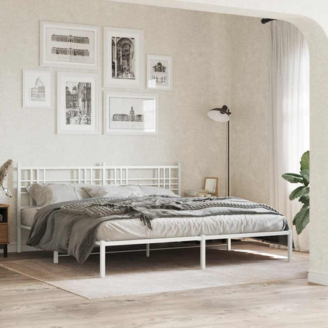 Vidaxl vervangend hoofdbord 200 cm metaal wit