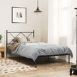 Vidaxl bedframe met hoofdbord metaal zwart 100x200 cm