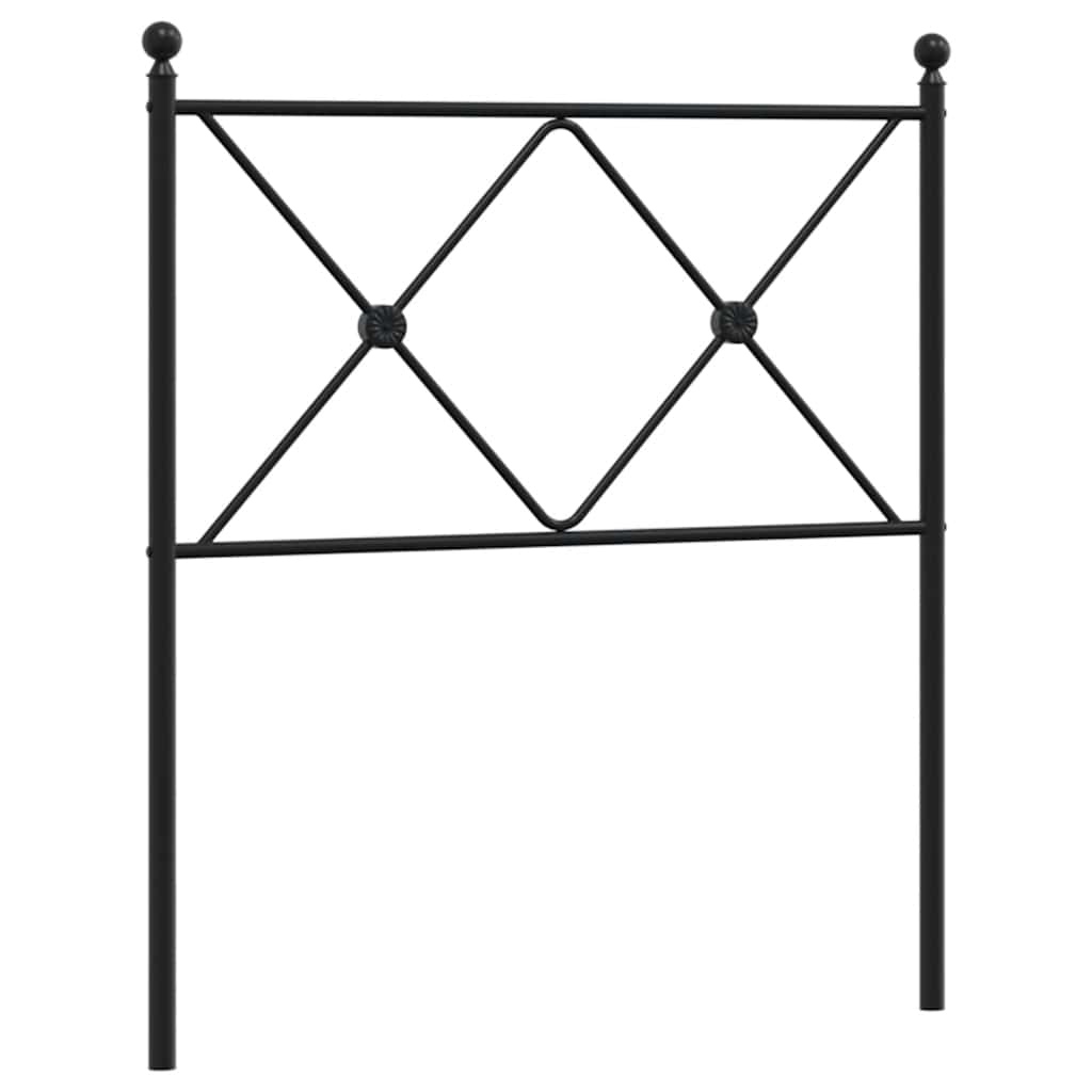 Vidaxl vervangend hoofdbord 75 cm metaal zwart