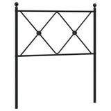 Vidaxl vervangend hoofdbord 80 cm metaal zwart