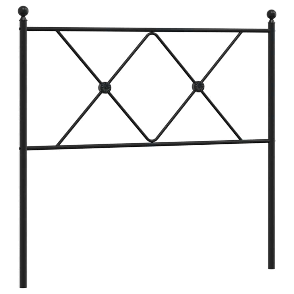 Vidaxl vervangend hoofdbord 90 cm metaal zwart