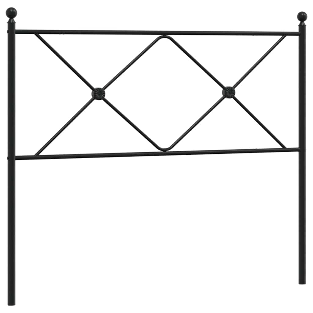 Vidaxl vervangend hoofdbord 100 cm metaal zwart