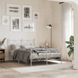Vidaxl bedframe met hoofd- en voeteneinde metaal wit 120x200 cm