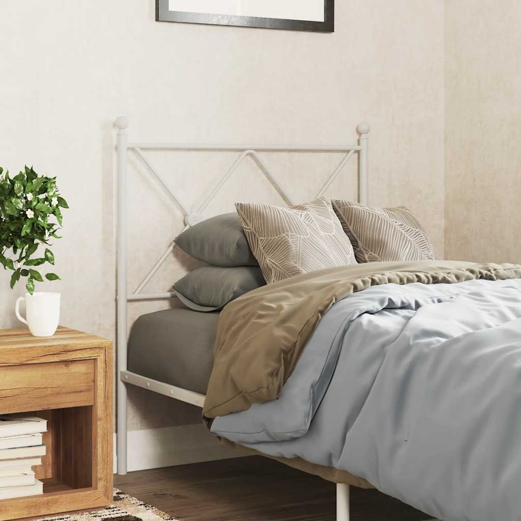 Vidaxl vervangend hoofdbord 75 cm metaal wit