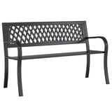 Vidaxl tuinbank 120 cm staal zwart