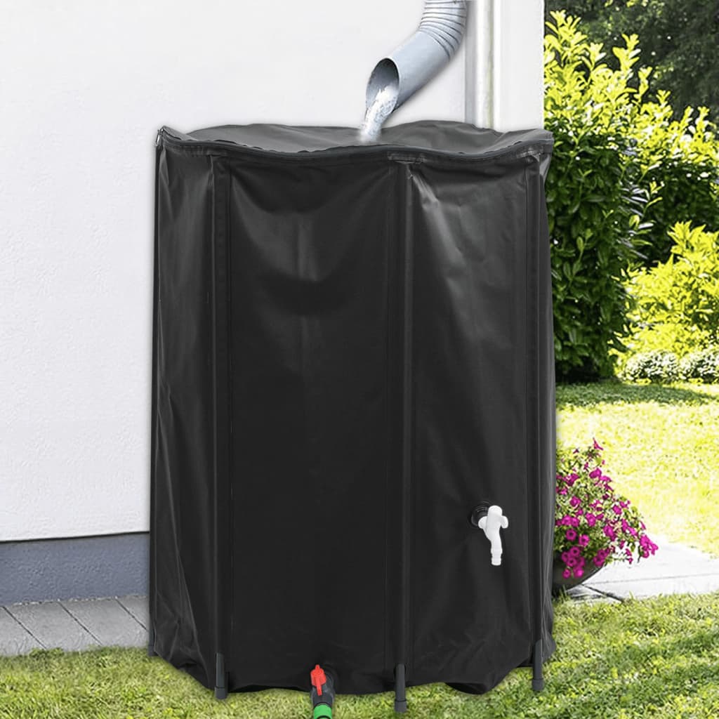 Vidaxl Water tank with crane foldable 1350 L PVC