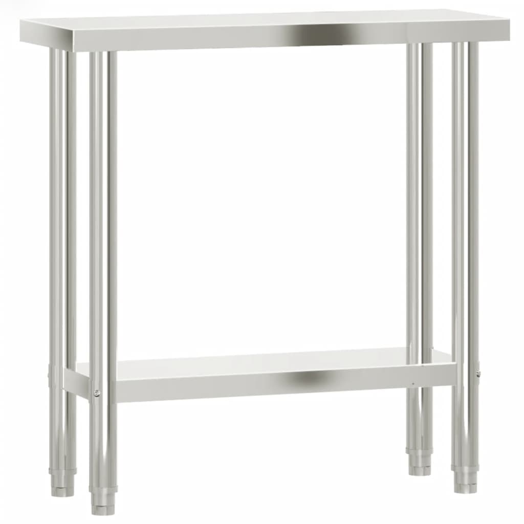 Vidaxl Kitchenwork Table 82.5x30x85 cm Stainless steel