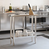 Vidaxl Kitchenwork Table 82.5x30x85 cm Stainless steel