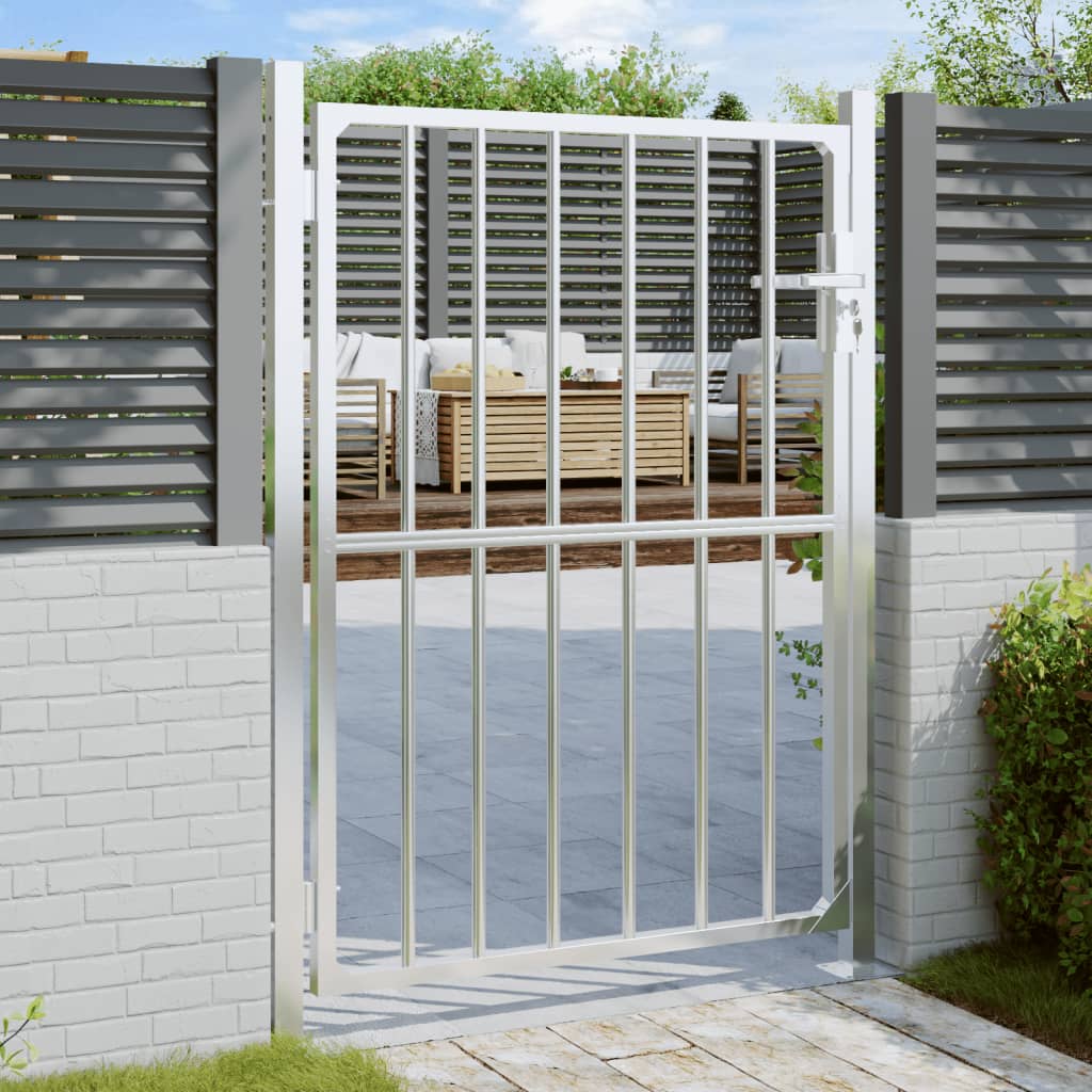 Vidaxl Garden Gate 100x125 cm rustfrit stål