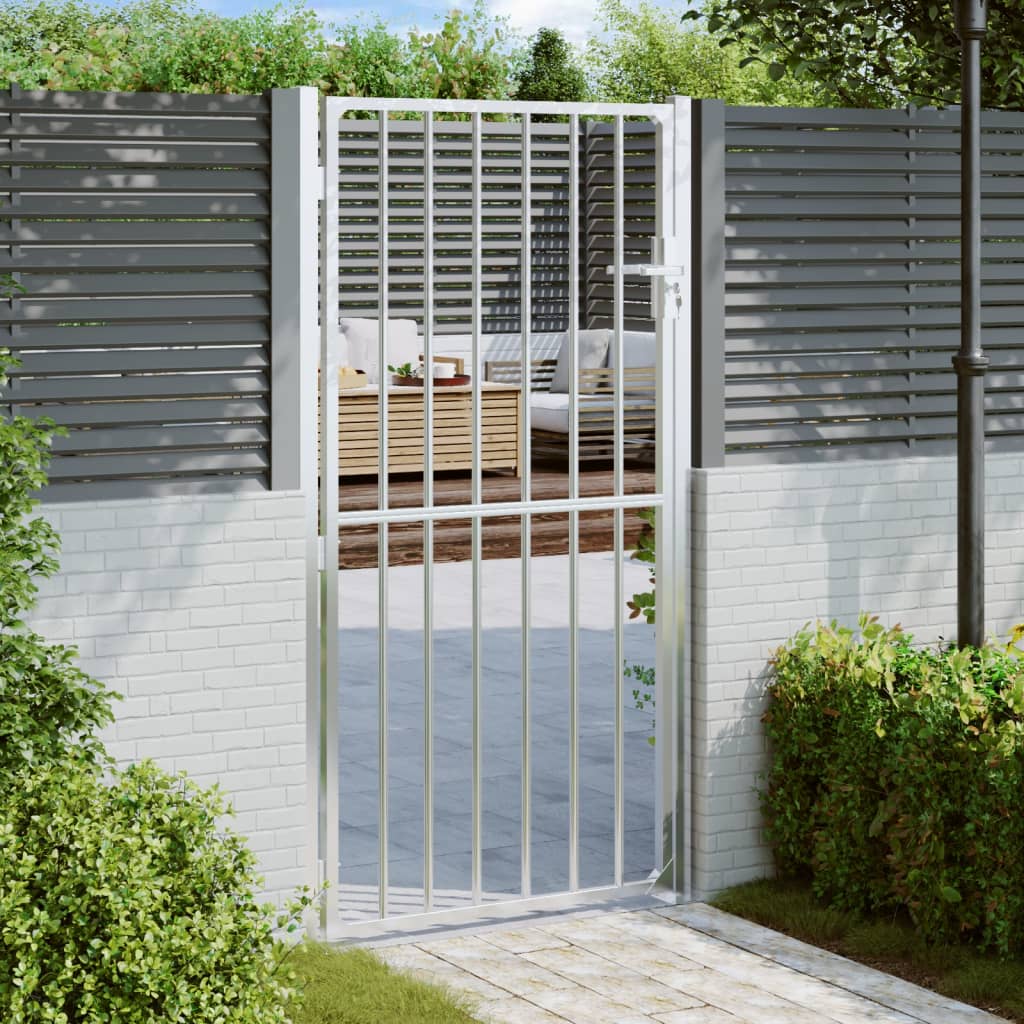 Vidaxl Garden Gate 100x200 cm nerjavno jeklo