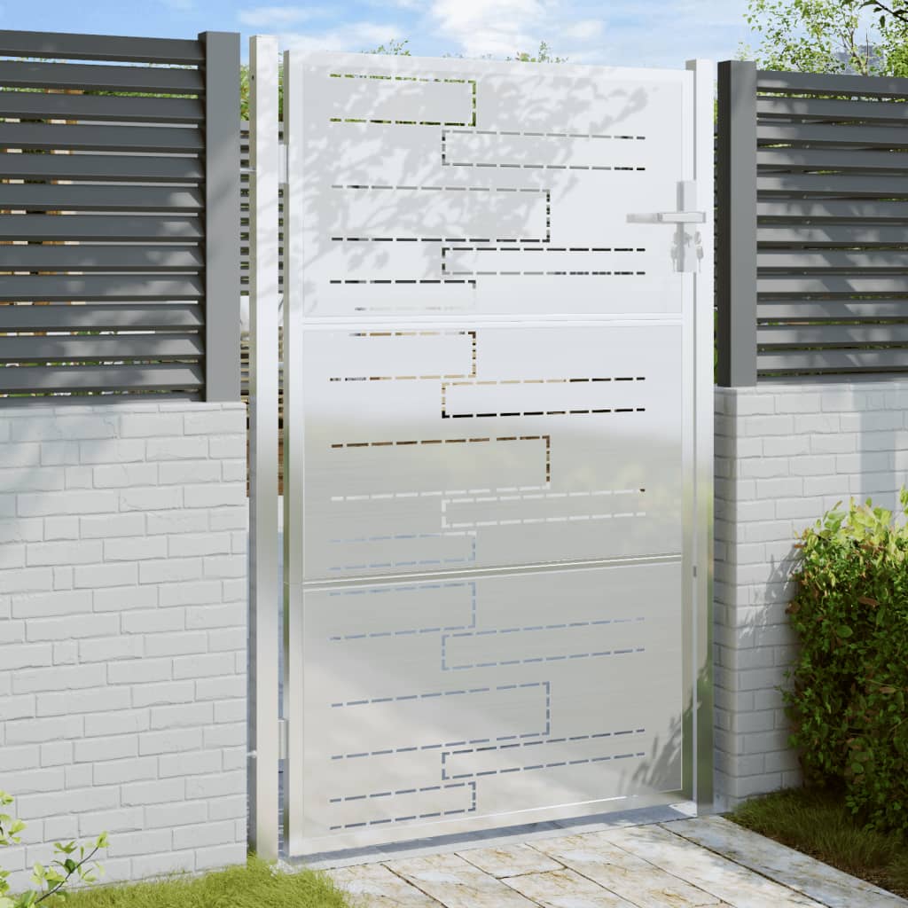 Vidaxl Garden Gate 100x150 cm rostfritt stål