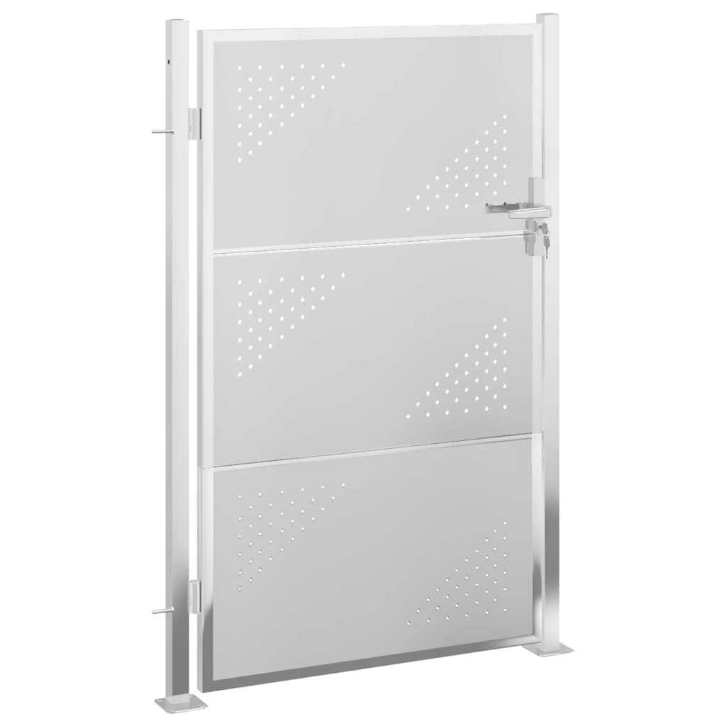 Vidaxl Garden Gate 100x125 cm stal nierdzewna