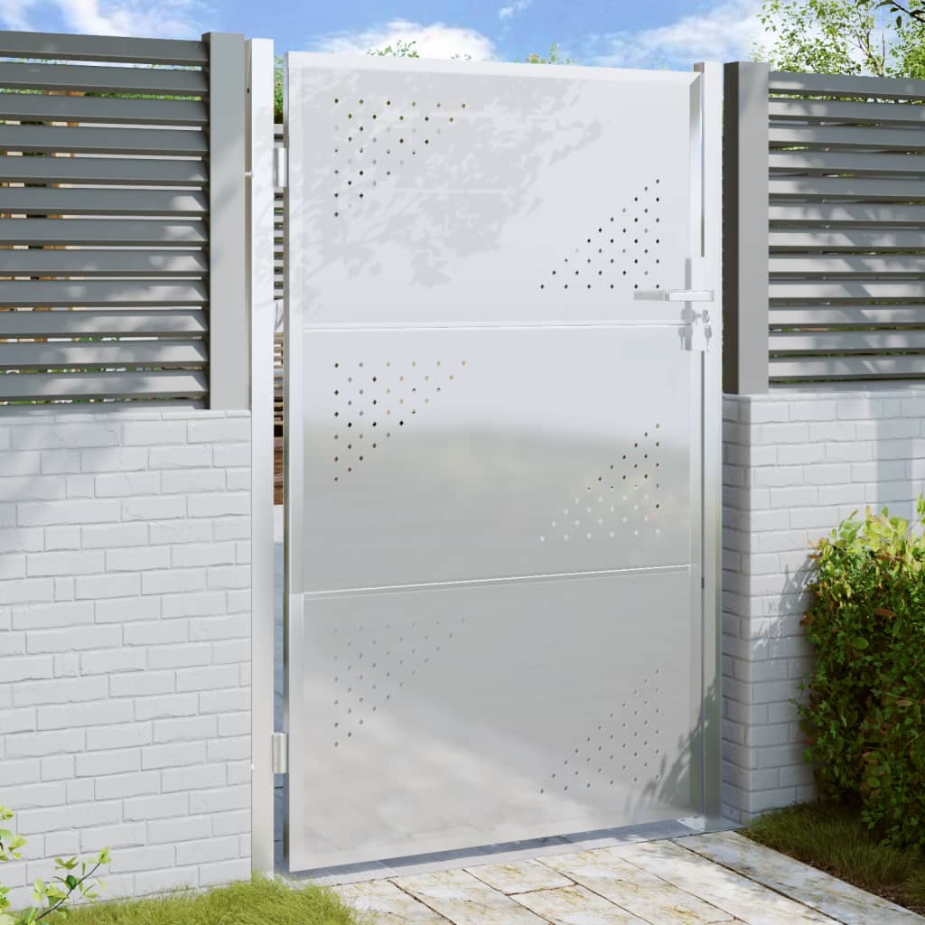 Vidaxl Garden Gate 100x125 cm stal nierdzewna