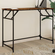 Vidaxl bureau 100x45x76 cm hout en gepoedercoat staal gerookt eiken