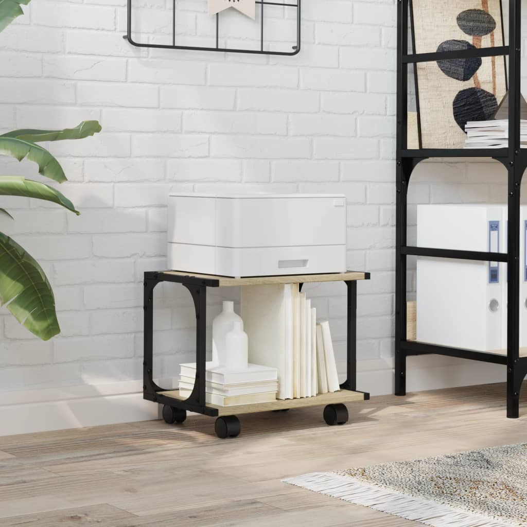 Vidaxl printerkastje 2-laags 41x28x33,5 cm hout sonoma eiken