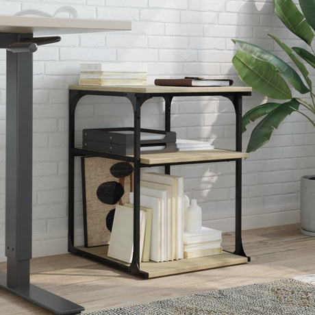 Vidaxl printerkastje 3-laags 43x48x64 cm bewerkt hout sonoma eiken