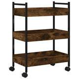 Vidaxl keukentrolley 50x30x70 cm bewerkt hout gerookt eikenkleurig