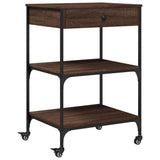 Vidaxl keukentrolley 60x48x89,5 cm bewerkt hout bruin eikenkleurig