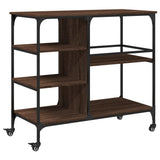 Vidaxl keukentrolley 100x45x89,5 cm bewerkt hout bruin eikenkleurig