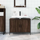Vidaxl wastafelkast 80x30x60 cm bewerkt hout bruin eikenkleurig