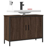Vidaxl wastafelkast 80x30x60 cm bewerkt hout bruin eikenkleurig