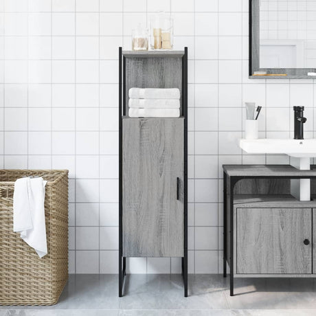 Vidaxl badkamerkast 33x33x120,5 cm bewerkt hout grijs sonoma eiken