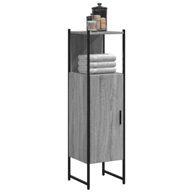 Vidaxl badkamerkast 33x33x120,5 cm bewerkt hout grijs sonoma eiken