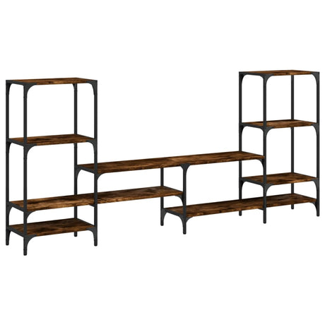 Vidaxl tv-meubel 206,5x28,5x95 cm bewerkt hout gerookt eikenkleurig