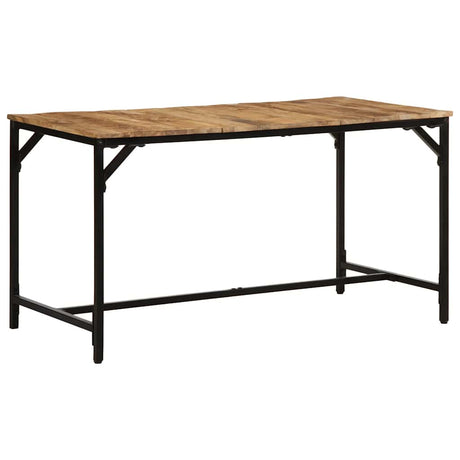 Vidaxl eettafel 140x70x75 cm massief hout ruw mangohout
