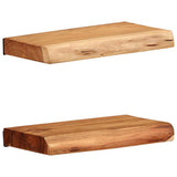 Vidaxl wandschappen 2 st 30x20x3,5 cm massief acaciahout
