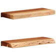 Vidaxl wandschappen 2 st 40x20x3,5 cm massief acaciahout