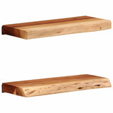 Vidaxl wandschappen 2 st 40x20x3,5 cm massief acaciahout