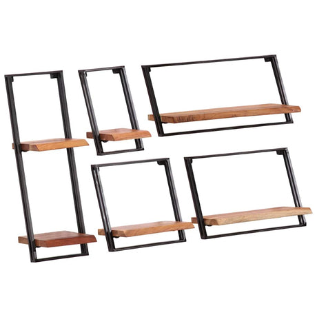 Vidaxl wandplanken 5 stuks massief acaciahout