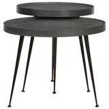 Vidaxl salontafel 2 stuks zwart bewerkt hout