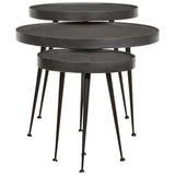 Vidaxl salontafel 3 stuks zwart bewerkt hout