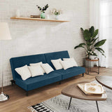 Vidaxl slaapbank 2-zits fluweel blauw