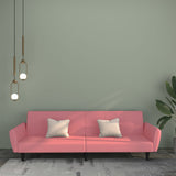 Vidaxl slaapbank 2-zits fluweel roze