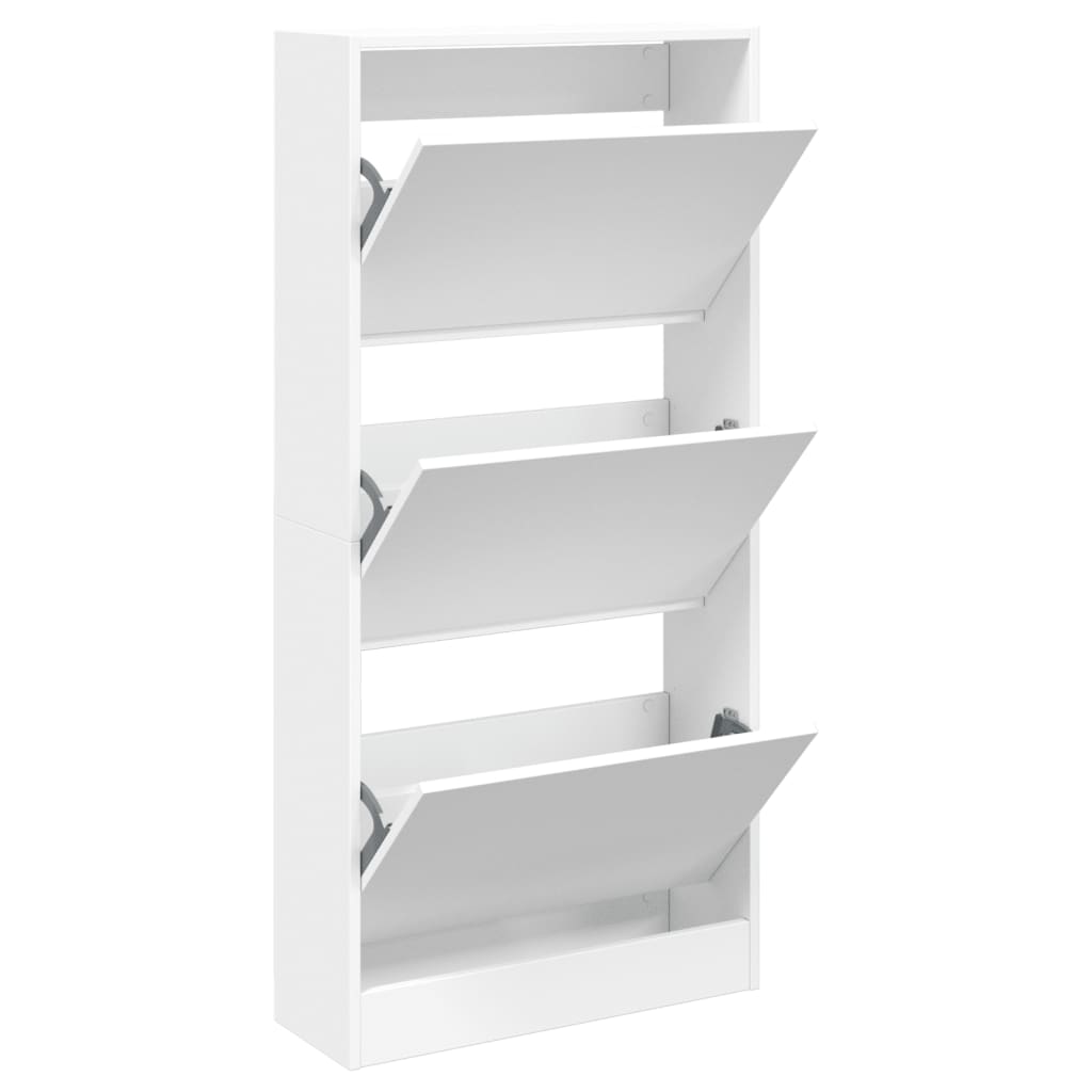 VidaXL Shoe cabinet 60x21x125.5 cm Properted Wood White