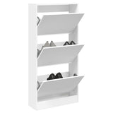 VidaXL Shoe cabinet 60x21x125.5 cm Properted Wood White