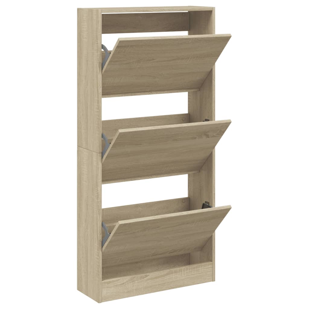 VidaXL shoe cabinet 60x21x125.5 cm Processed wood Sonoma Oak colored